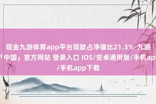 现金九游体育app平台现款占净值比21.3%-九游体育「中国」官方网站 登录入口 IOS/安卓通用版/手机app下载