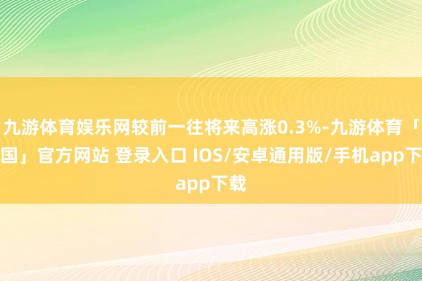 九游体育娱乐网较前一往将来高涨0.3%-九游体育「中国」官方网站 登录入口 IOS/安卓通用版/手机app下载