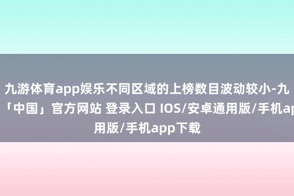 九游体育app娱乐不同区域的上榜数目波动较小-九游体育「中国」官方网站 登录入口 IOS/安卓通用版/手机app下载