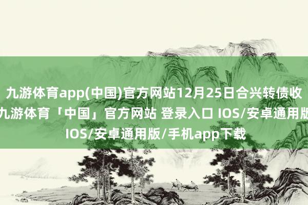 九游体育app(中国)官方网站12月25日合兴转债收盘下落0.97%-九游体育「中国」官方网站 登录入口 IOS/安卓通用版/手机app下载